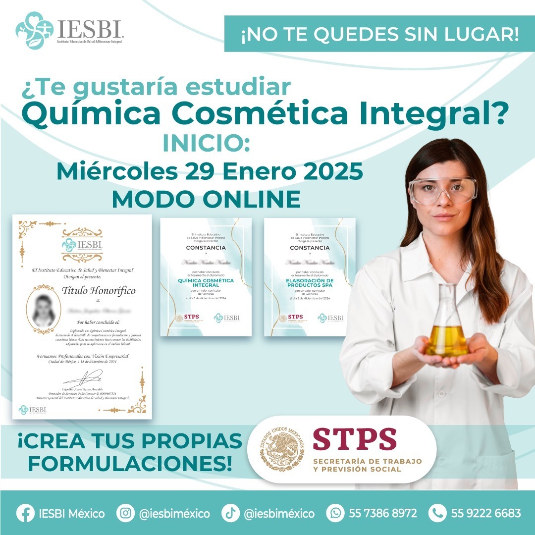 Diplomado en Química cosmética